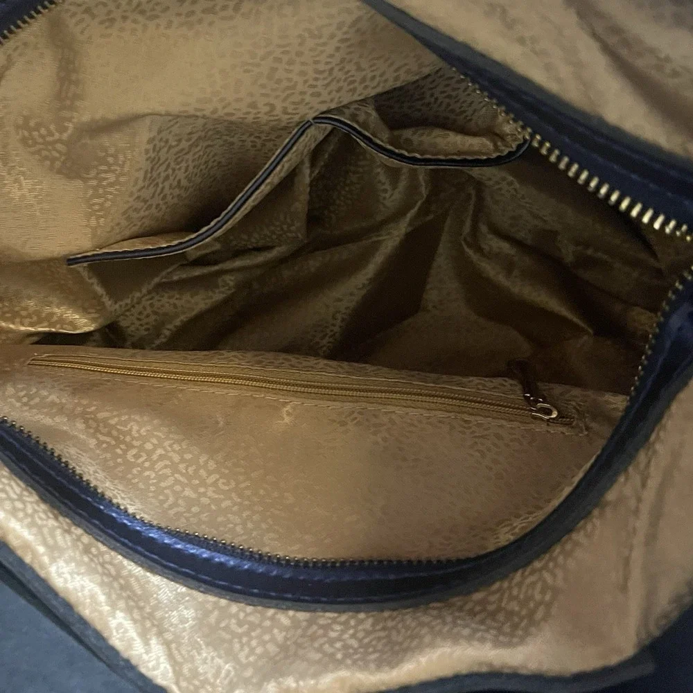 ILI Blue Satchel Bag NWT Removable Lining Crossbody Strap Convertible‎ Purse